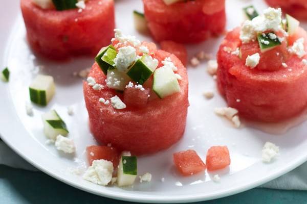 Watermelon feta bite