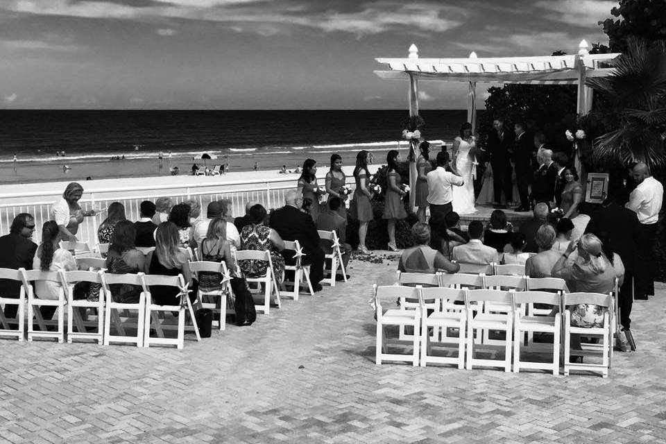 Wedding ceremony area