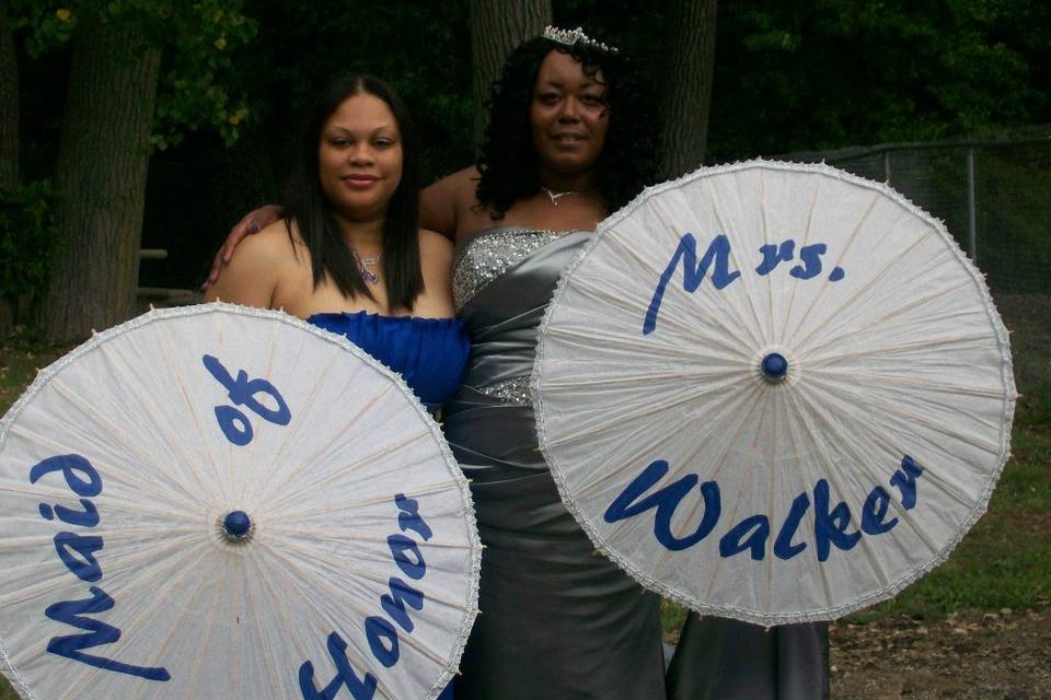 Bride and her bridesmaid