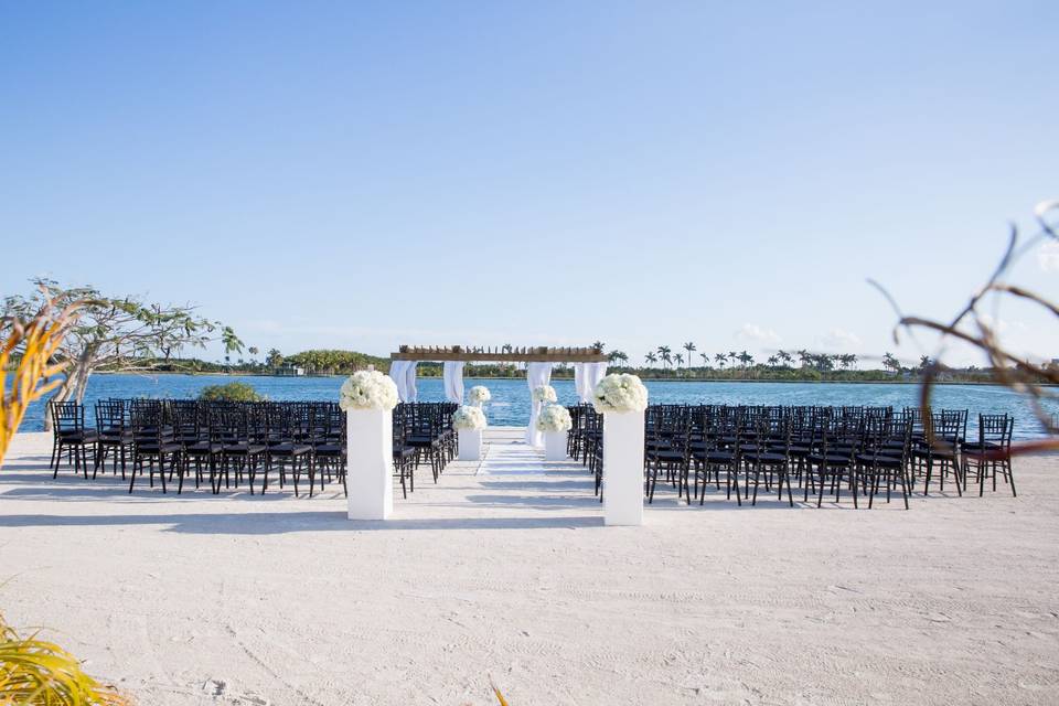 Ceremony on the Private Beach