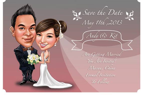 Caricature couple