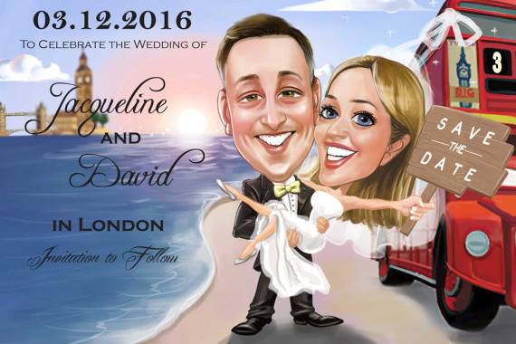 Caricature couple