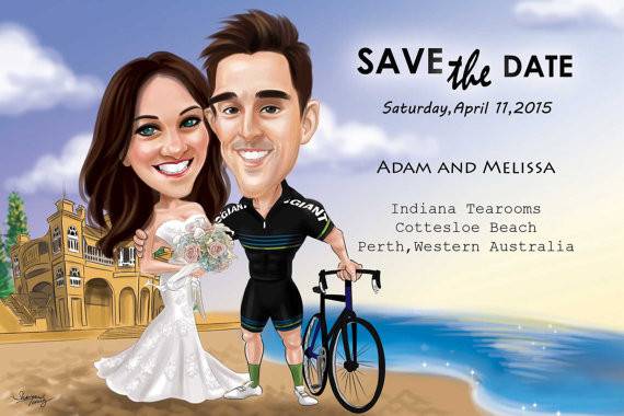 Caricature save the date