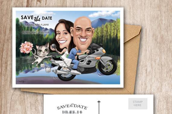 Caricature save the date