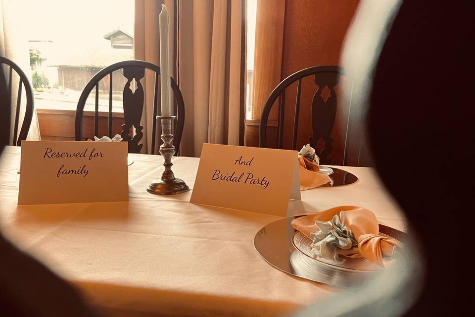 Table reserved