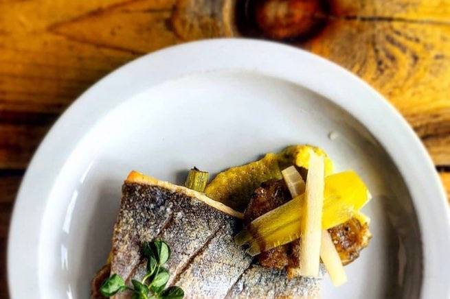 Crispy skin trout