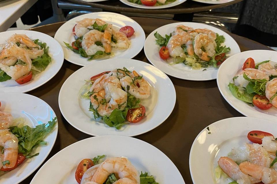 Marinated shrimp salad