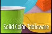 Massive selection of solid color tableware. Corresponding cups, table covers, plates, bowls, and napkins of multiple sizes!