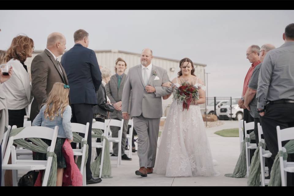 Bride Walking Down the Isle
