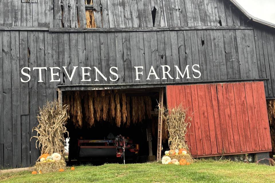 Fall Barn Entrance