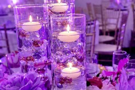 Wreath with floating candles