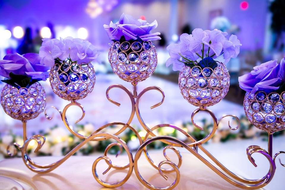 Stage decor: Violet theme