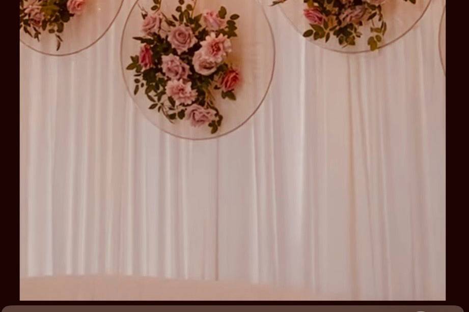 Round hanging flowers