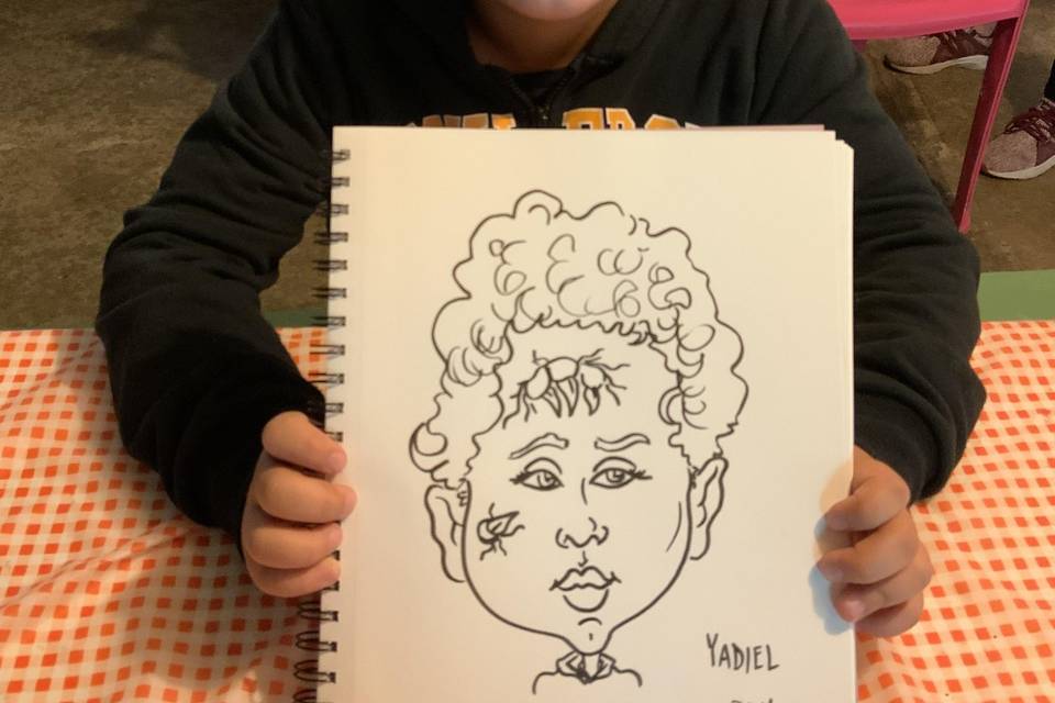 Caricature for happy kid