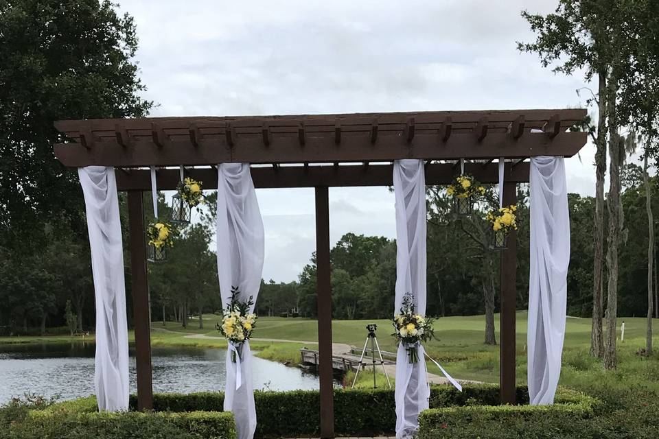 Outdoor wedding area