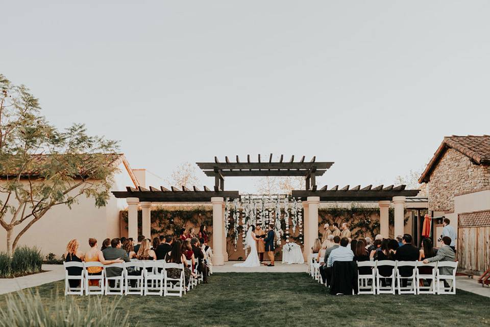 Outdoor wedding ceremony