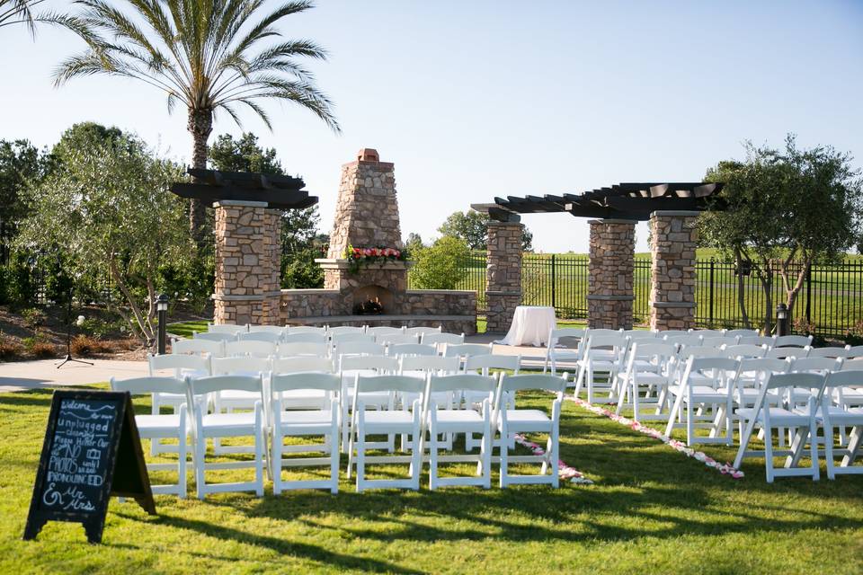 Wedding ceremony setup