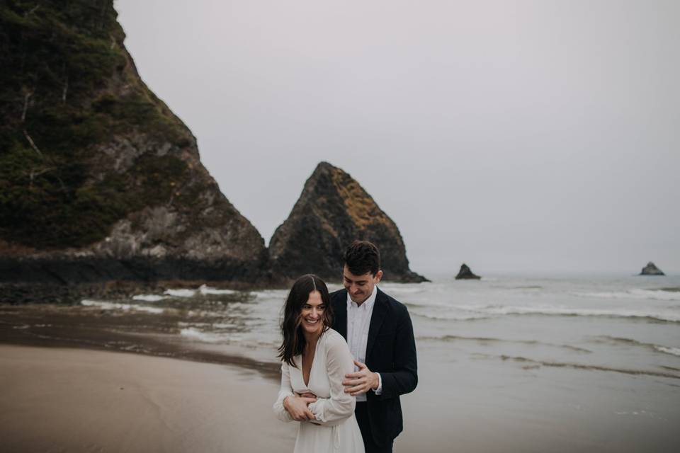 Oregon coast elopement