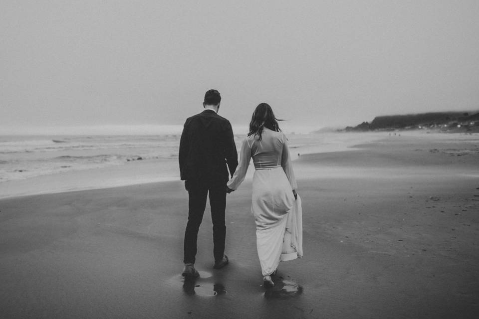 Oregon coast elopement