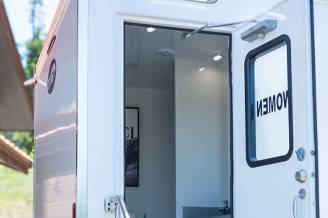Lux restroom trailers