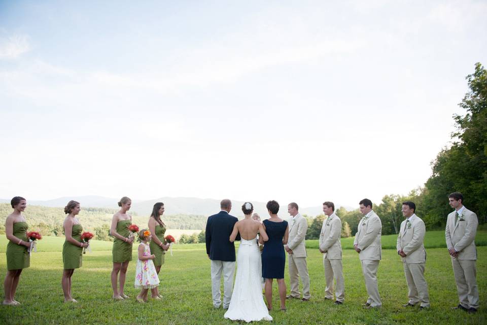 Outdoor wedding  ceremony