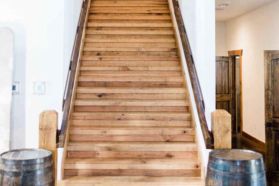 Stairs up to Bridal suite