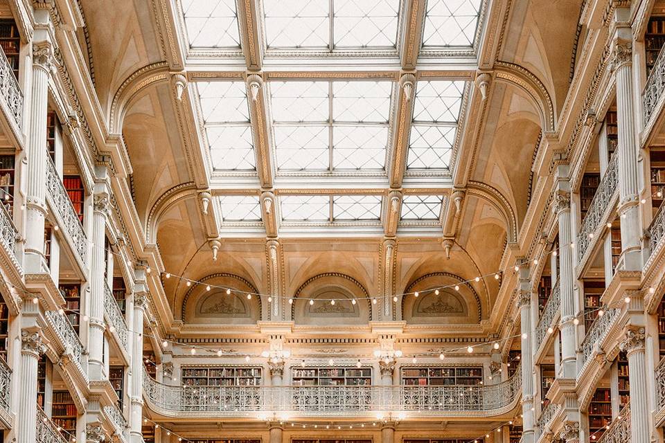 DC Wedding in Peabody Library