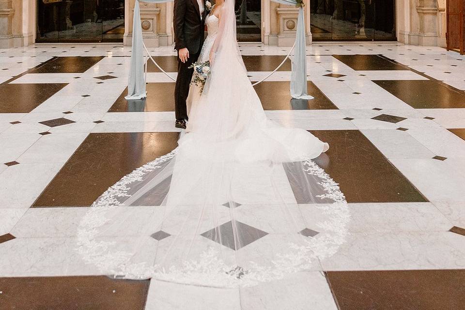 DC Wedding in Peabody Library