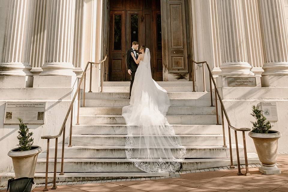 DC Wedding in Peabody Library