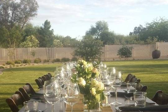 Head table setup