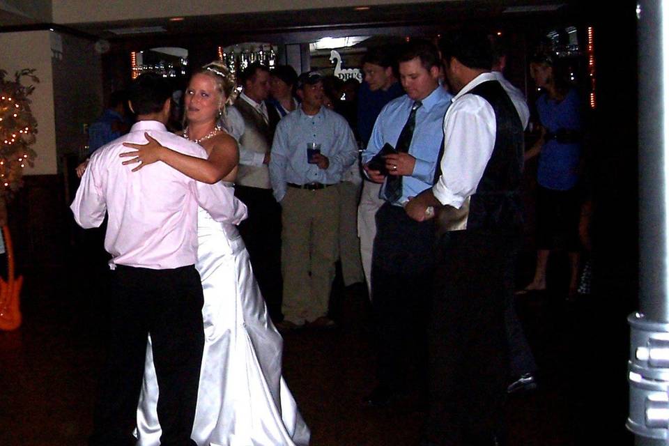 Wedding crowd on the dance floor