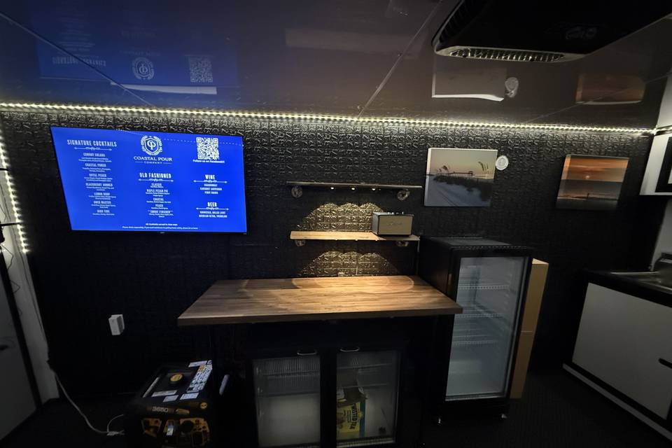 Interior shot of bar