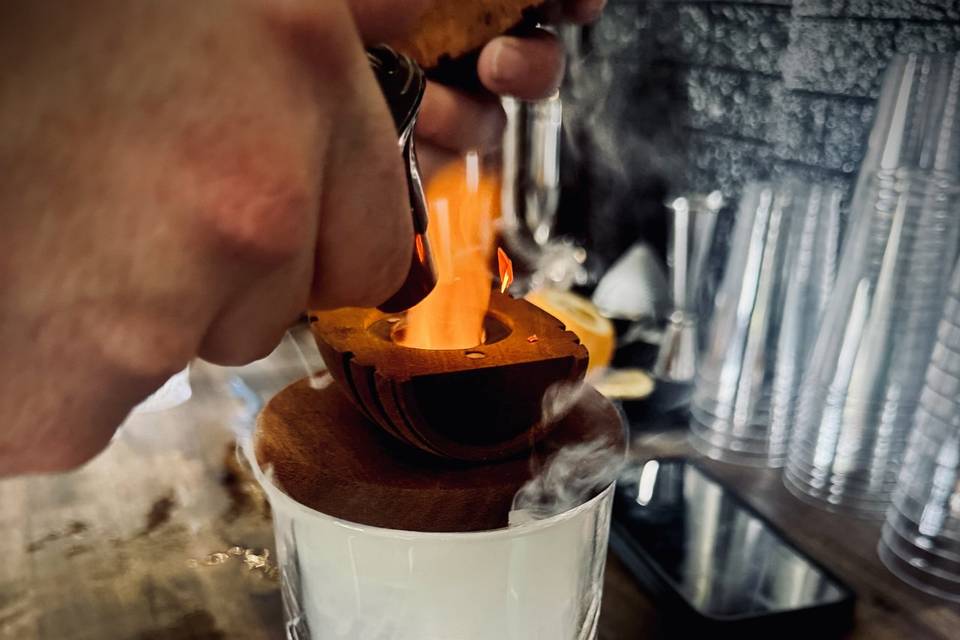 Smoked old fashioned
