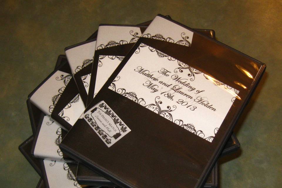 Wedding package ready for delivery
10 Custom DVDs