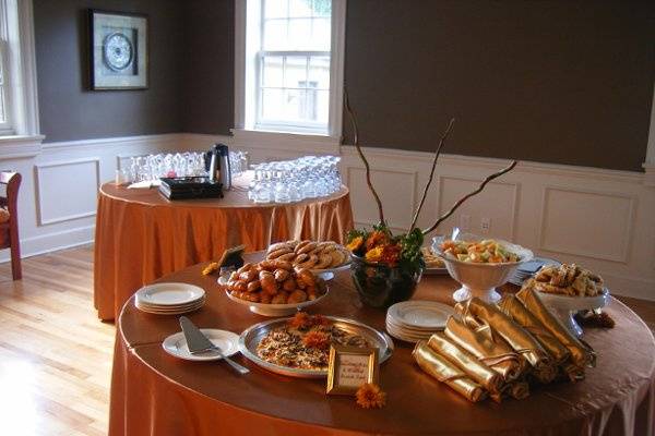 Buffet table