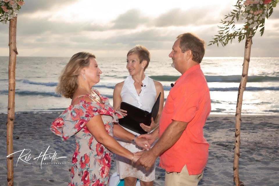 Island wedding ceremony