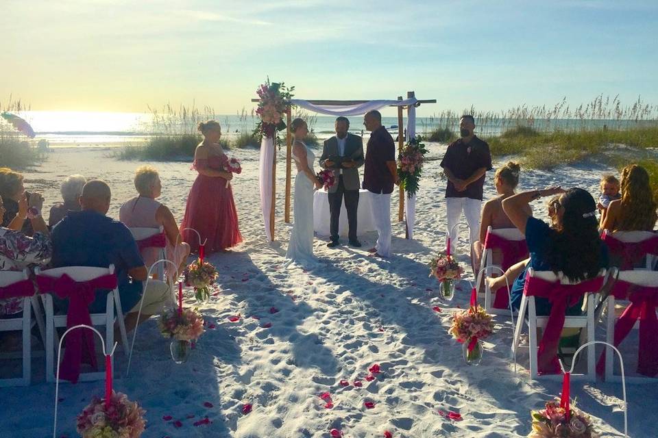 Island wedding ceremony