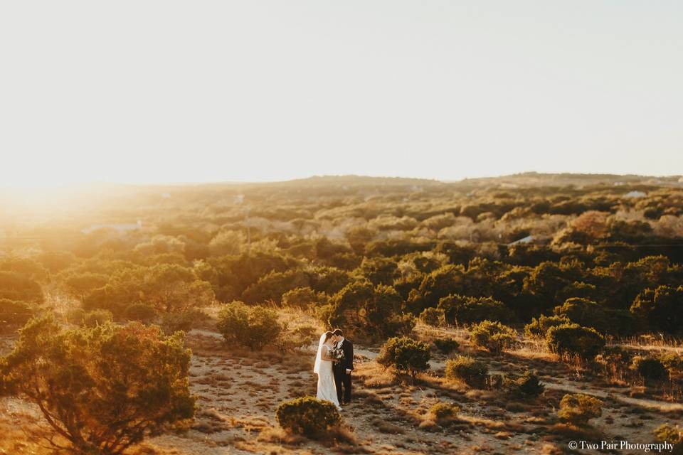 Hill country sunset