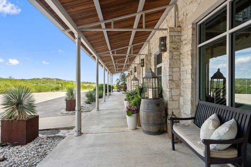 Front porch with view