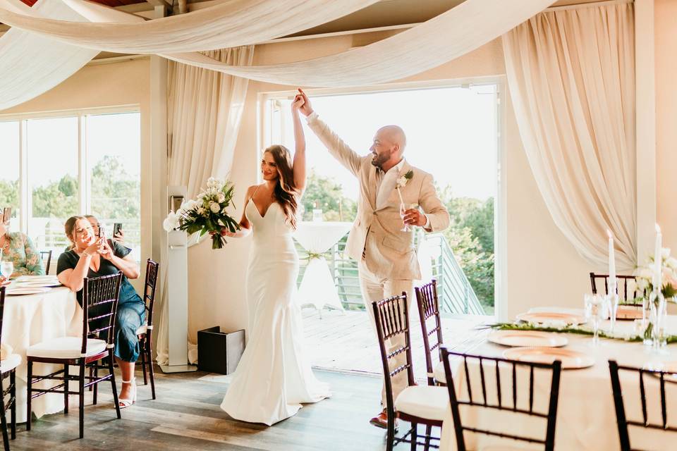 Bride and grooms entrance