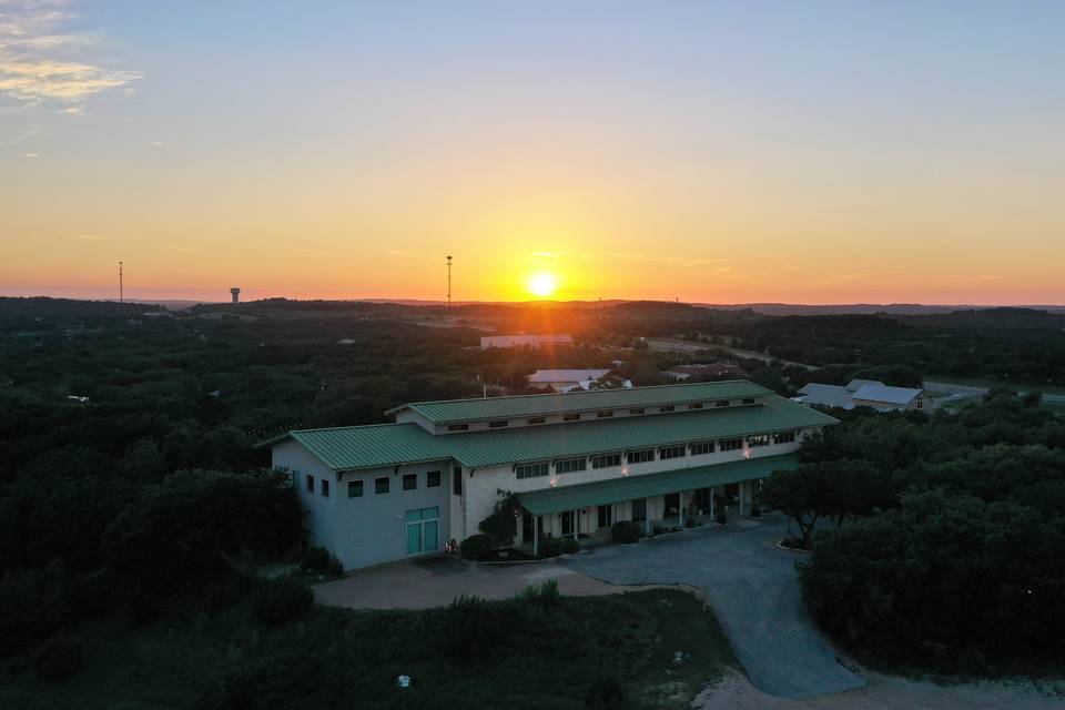 Front of Venue at Sunset