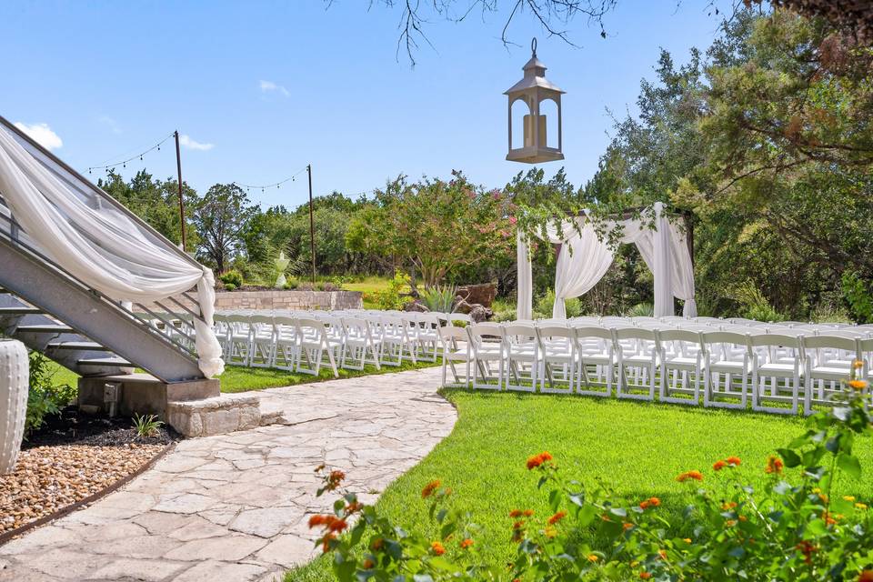 Garden ceremony area