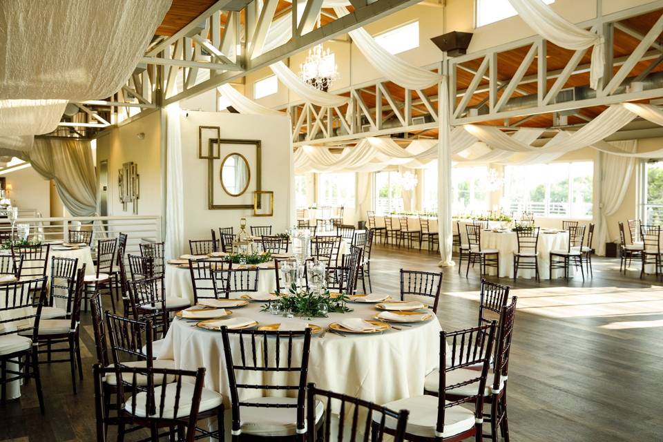 Ballroom with new floors