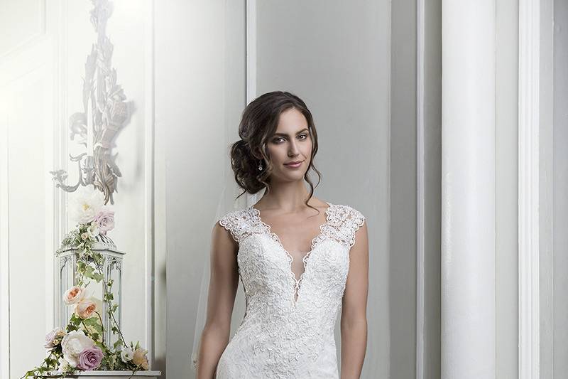 Style 6315 <br> Beaded embroidered lace and tulle mermaid features jeweled neckline and high illusion back. Style is finished with a sweep length train and back is enclosed by fabric buttons. - See more at: http://www.lillianwest.com/lillian_west/6315#sthash.xzDeMOSf.dpuf