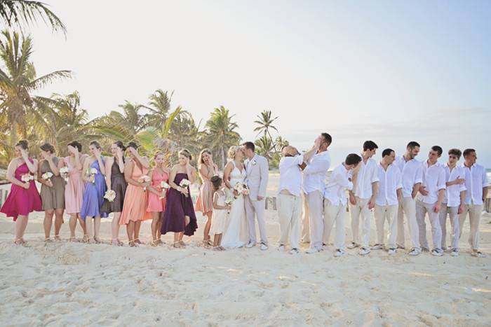 Group photo in the beach