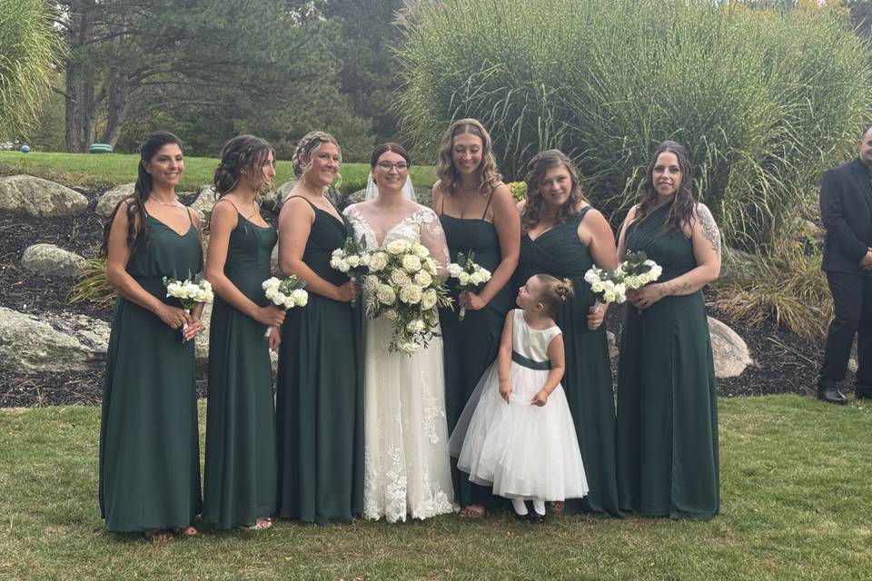 Bridal Party in Green