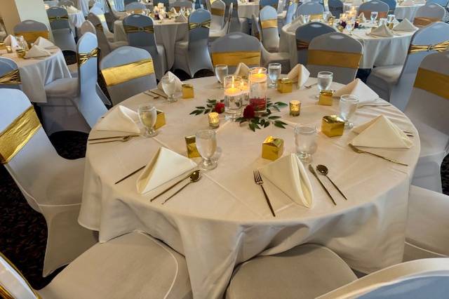 White & Gold Table