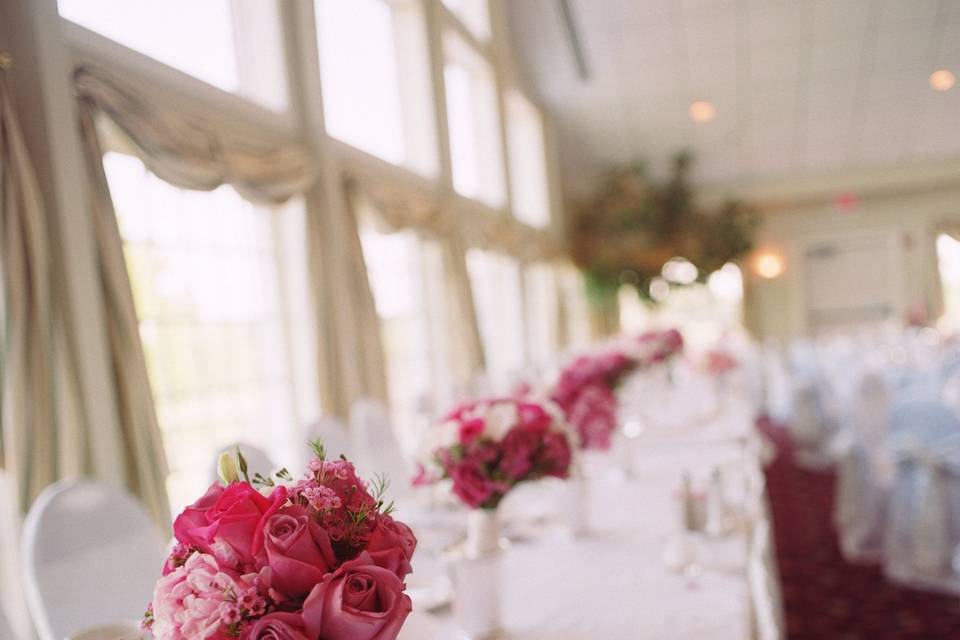 Rose Centerpiece Head Table