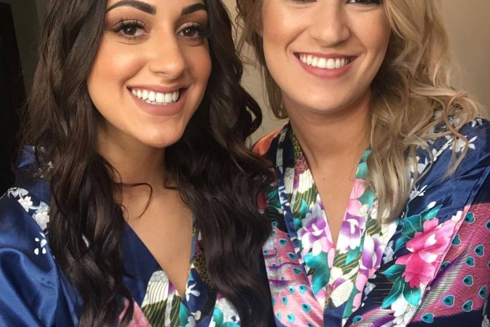 Bride and bridesmaids