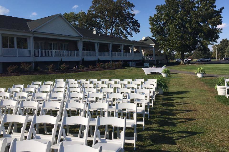 Outdoor ceremony setup